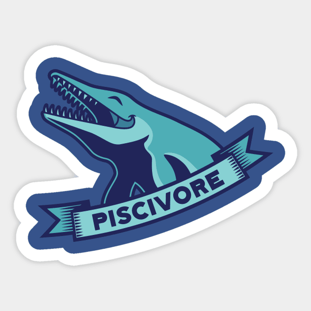 Happy Piscivore Sticker by DCLawrenceUK